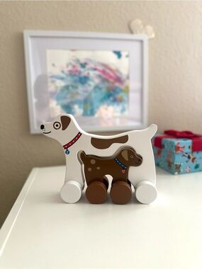 Wooden Pull-Along Dog Toy from Jack Rabbit Creations